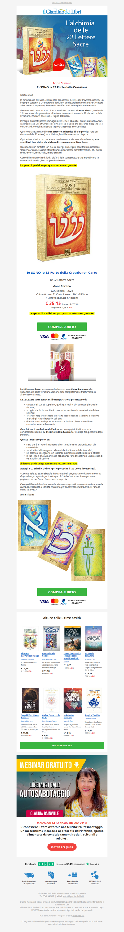 (Anna Silvano) Io SONO le 22 Porte della Creazione - Le 22 Lettere Sacre