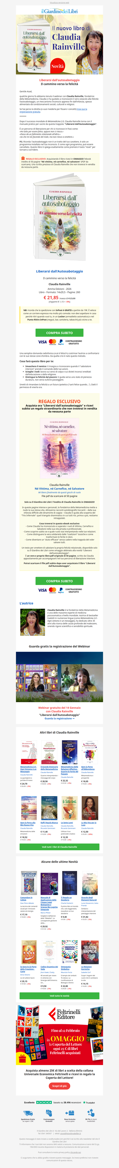 🛑 (Claudia Rainville) Perché ti proibisci di essere felice?