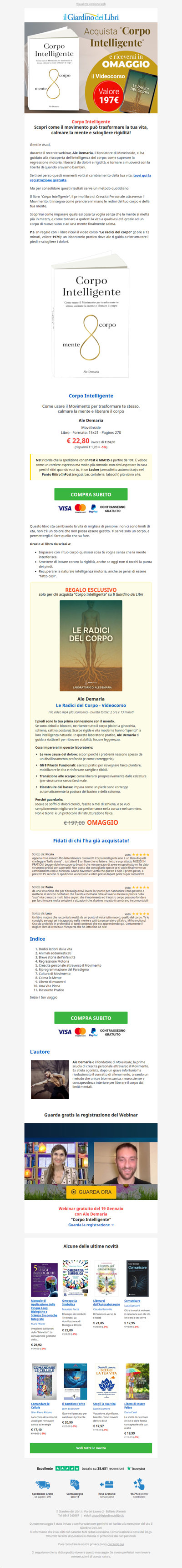 Corpo Intelligente: ritrova la tua libertà di movimento (+ Omaggio Valore 197€)