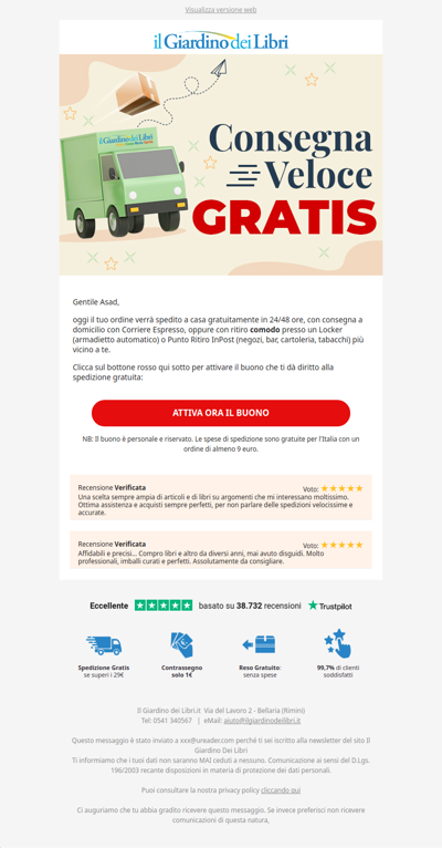 (OGGI) Spedizione GRATUITA con qualsiasi ordine 😍