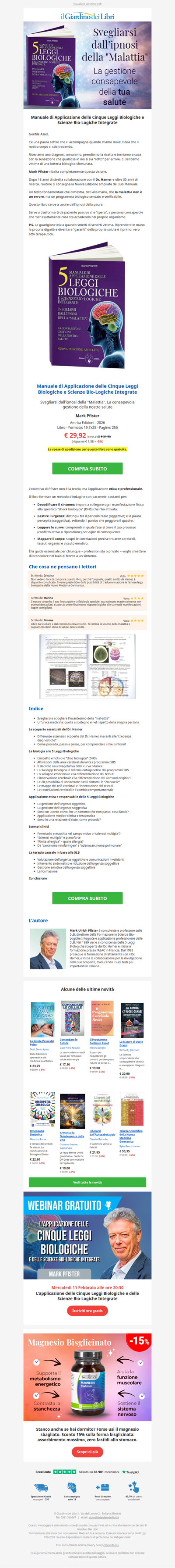 🧬 (Mark Pfister) Finalmente il Manuale definitivo sulle 5 Leggi Biologiche