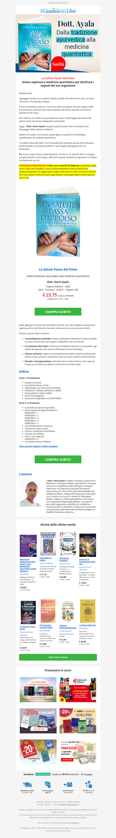 🧬 La tua salute... passa dal polso (Ayurveda e medicina quantistica)