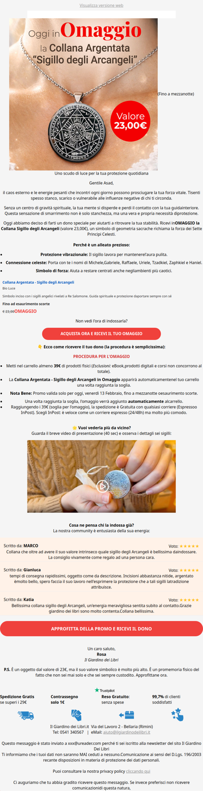 🎁 OMAGGIO: Collana Argentata 