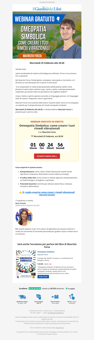 (Domani) Webinar 💡 Omeopatia Simbolica: creare i tuoi rimedi vibrazionali