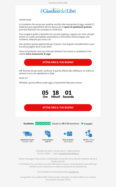 😱 ULTIME ORE per avere la Consegna Gratis Veloce