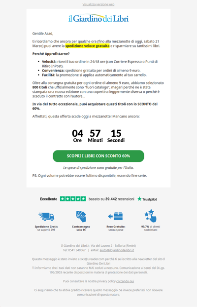 ⚡️ (Ultima Chiamata) Spedizione GRATIS + SCONTO 60% su 800 libri