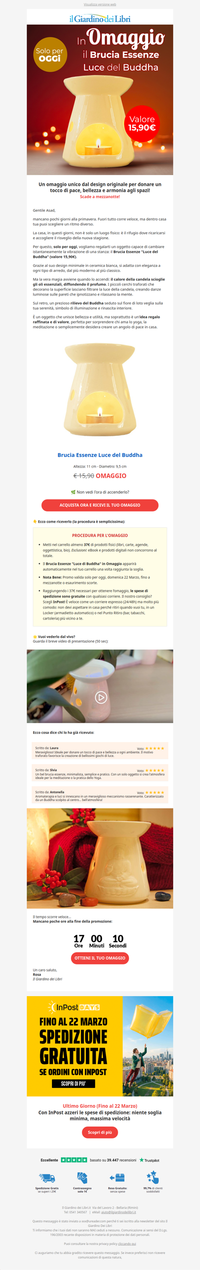 ✨ (Solo Oggi) In OMAGGIO il Brucia Essenze 