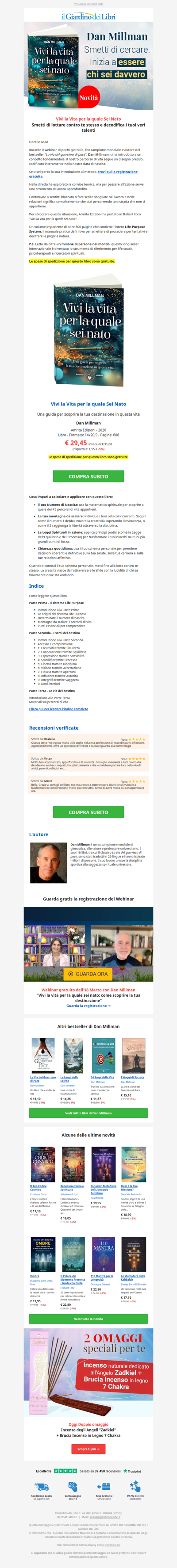 🔢 La tua data di nascita nasconde la tua direzione (1 milione di copie vendute)