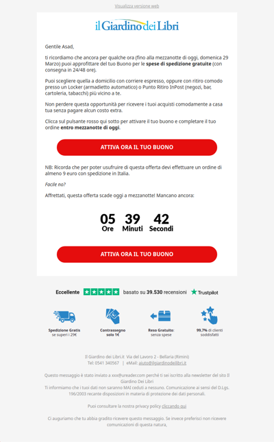 😱 ULTIME ORE per avere la Consegna Gratis Veloce