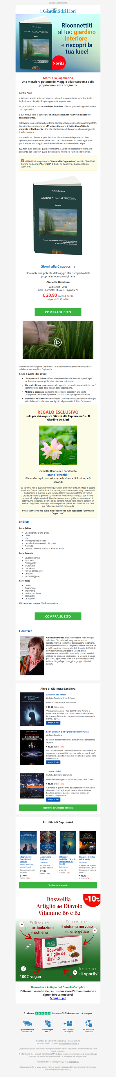 (Novità di Giulietta Bandiera) Hai un luogo dentro di te che nessuno può ferire