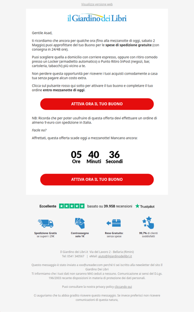 😱 ULTIME ORE per avere la Consegna Gratis Veloce
