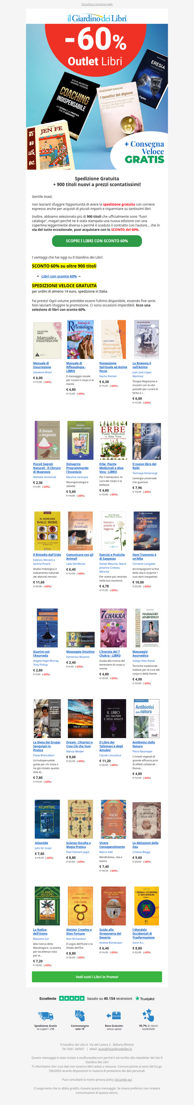 Spedizione GRATIS + incredibile SCONTO del 60% su 900 libri. C'è il tuo?