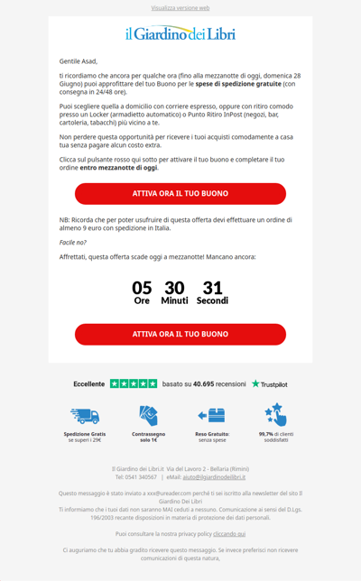😱 ULTIME ORE per avere la Consegna Gratis Veloce