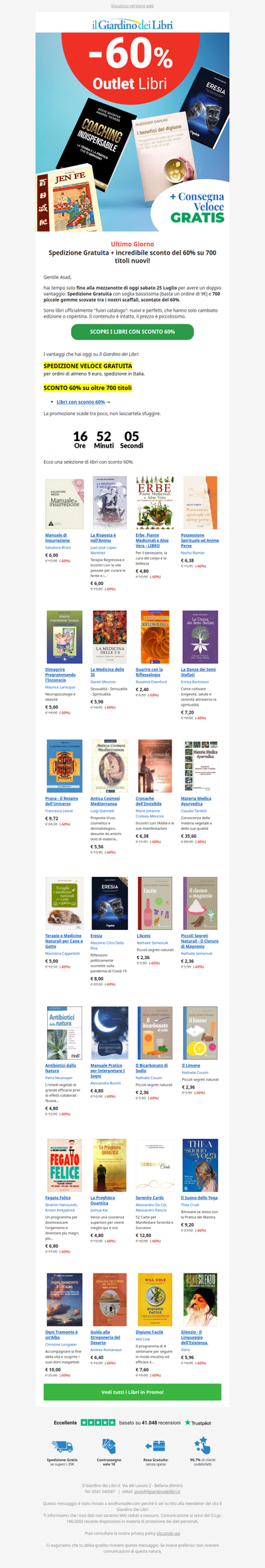 (ULTIMO GIORNO) Spedizione GRATIS + incredibile SCONTO del 60% su 700 libri