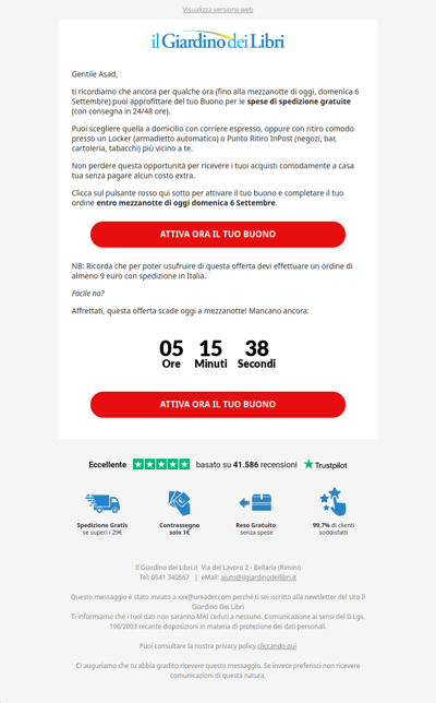 😱 ULTIME ORE per avere la Consegna Gratis Veloce