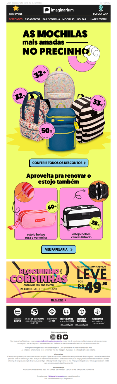 Alerta de Promo: tem mochila no precinho 🤑