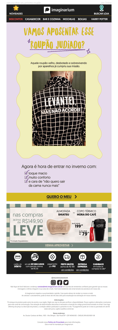 Vamos aposentar esse roupão judiado? ‍😮💨