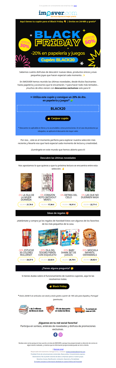 📚 Solo para ti: novedades y descuentos de hasta el -50% ⚡