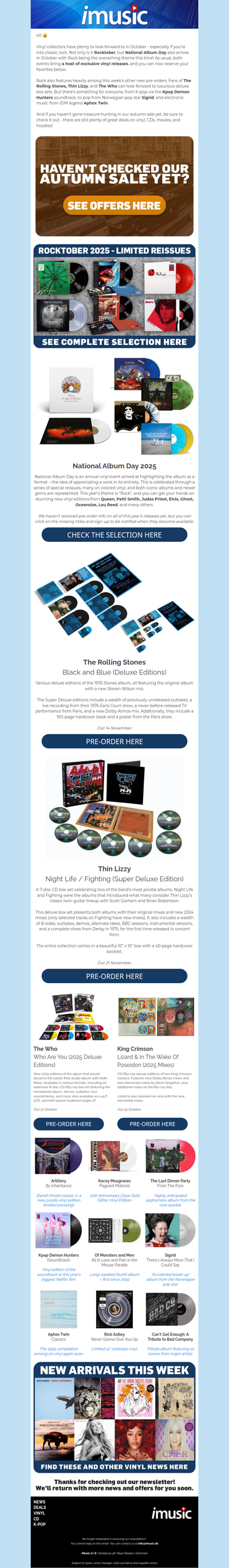 Rocktober LPs | Autumn Sale | News from Stones, Thin Lizzy & The Who