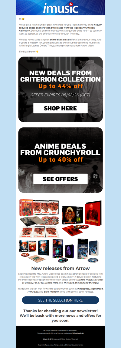 Special offers on Criterion Collection & Anime