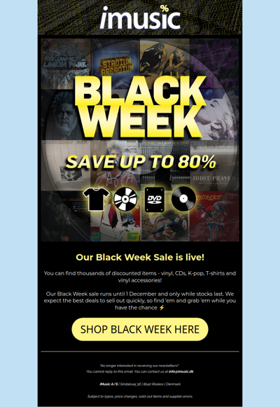 Black Week at iMusic now - save up to 80%!