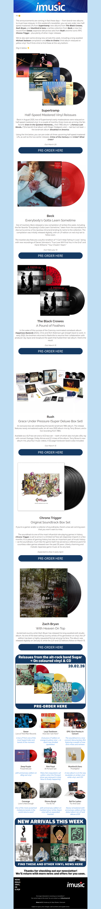 News from Rush, Beck, Supertramp, Zach Bryan, & more!