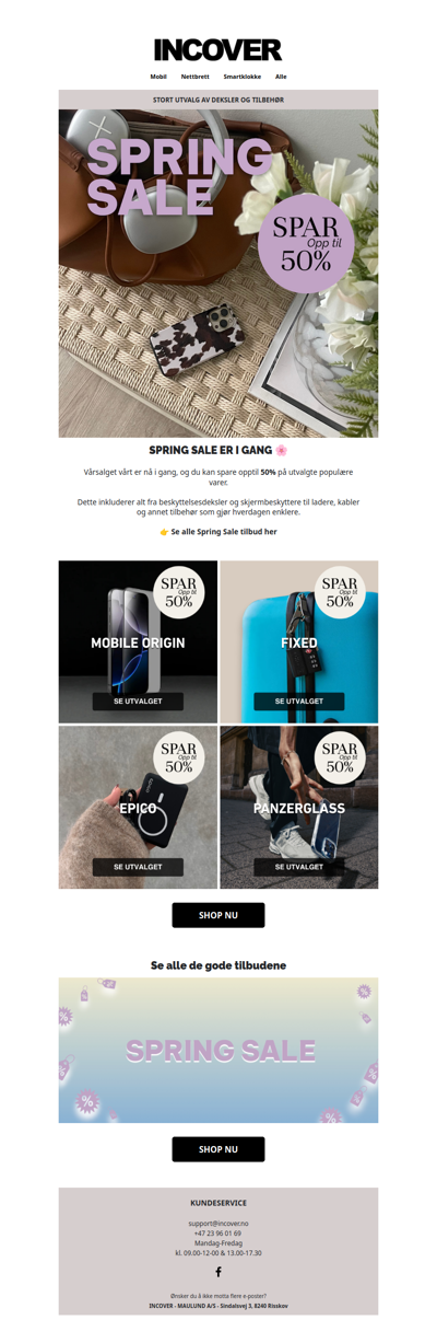 Opptil 50 % rabatt starter NÅ