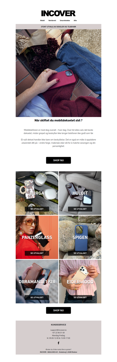 Når skiftet du mobildekselet sist?