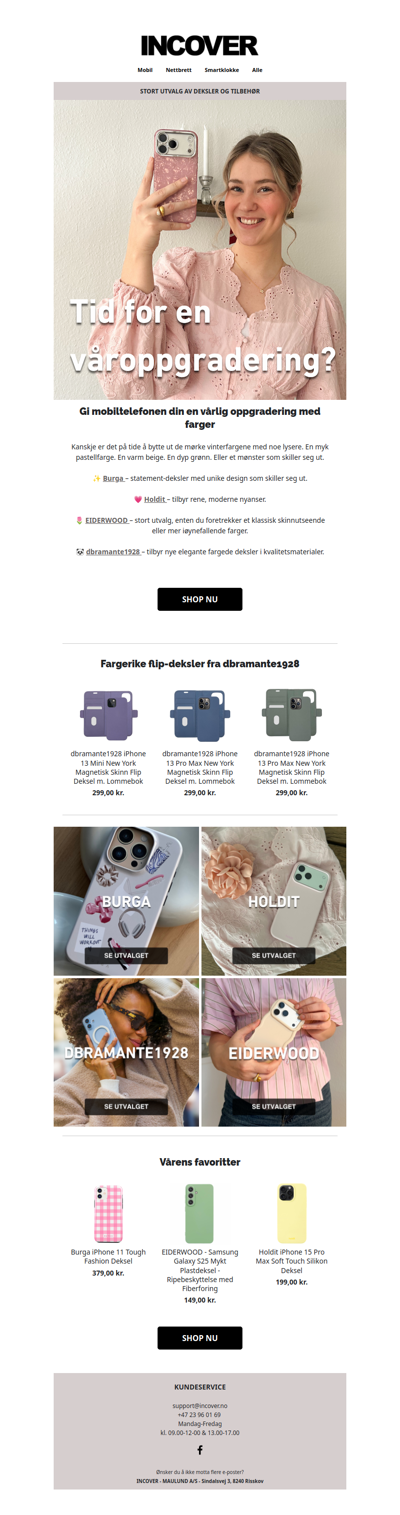 Gi mobiltelefonen din litt farge 🌸