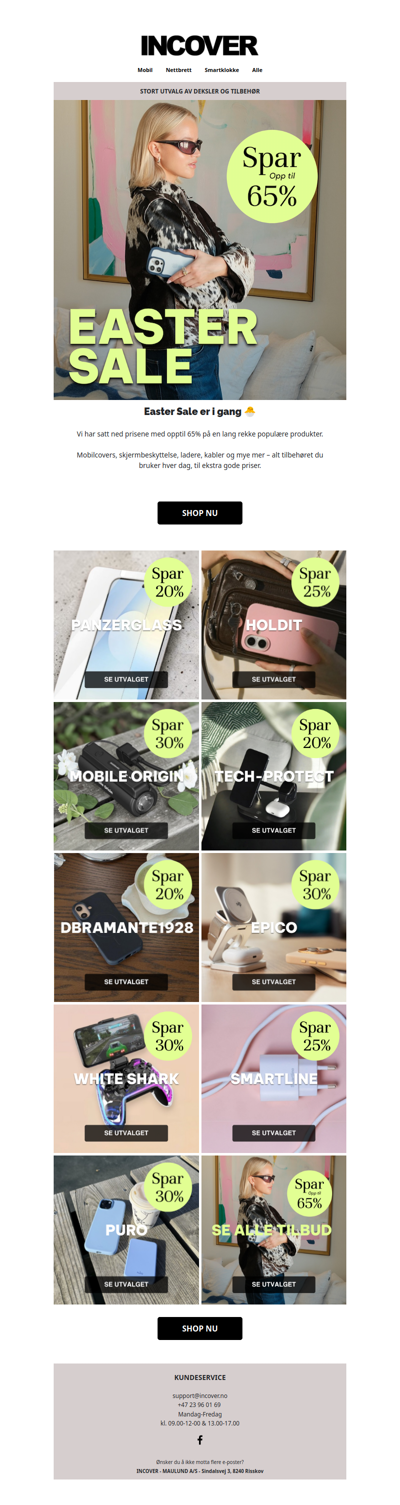 Spar opptil 65 % på populære produkter🐣