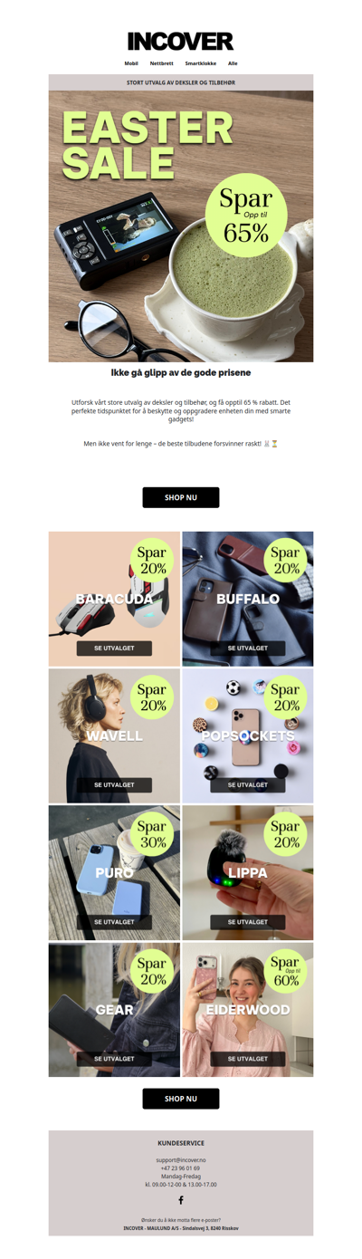 Ikke gå glipp av vår Easter Sale