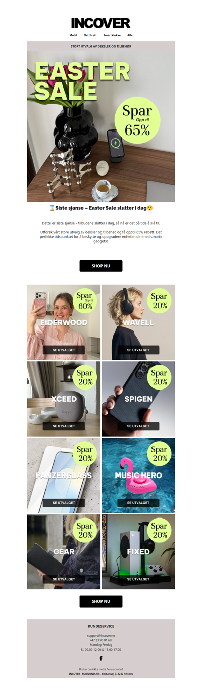 Siste sjanse - Easter Sale slutter i dag