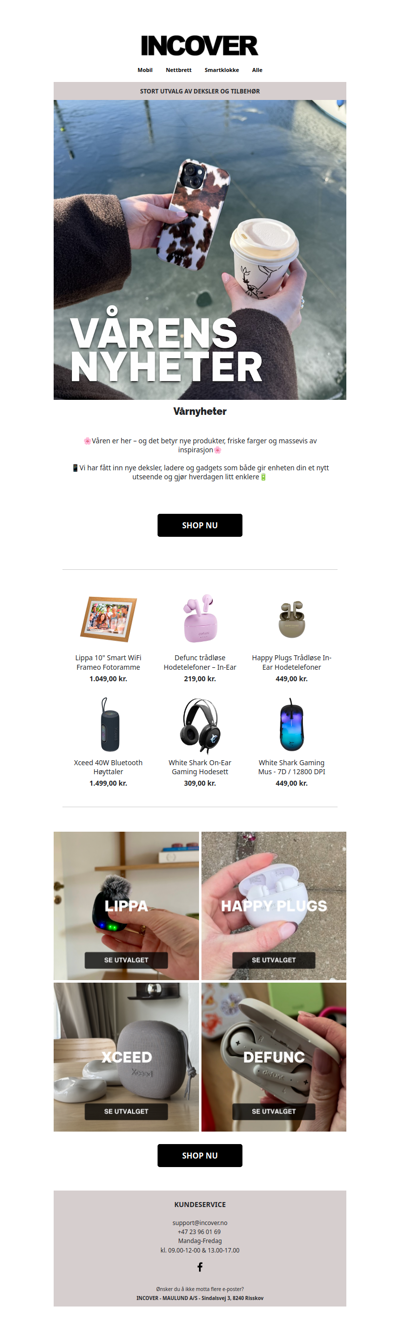 Vårnyheter og gode gaveideer