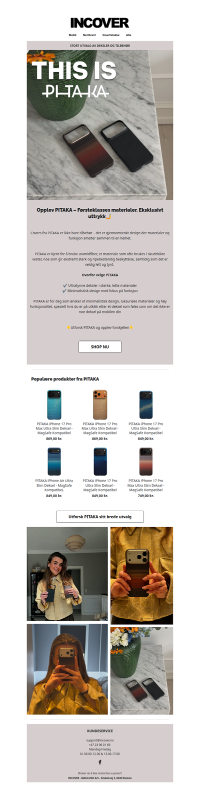 Opplev PITAKA – premium deksler til mobilen din 🤳