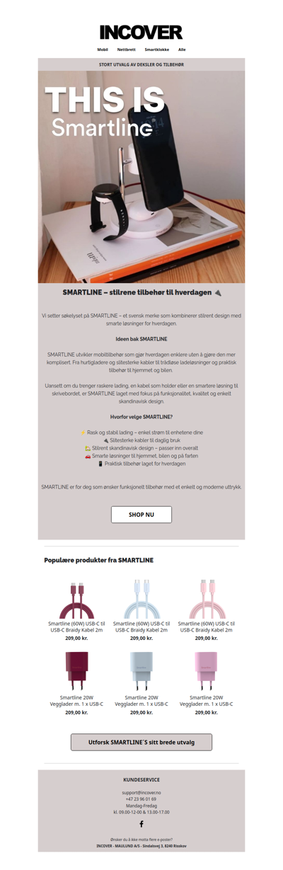 Møt SMARTLINE – stilrene tilbehør til mobilen din🔌