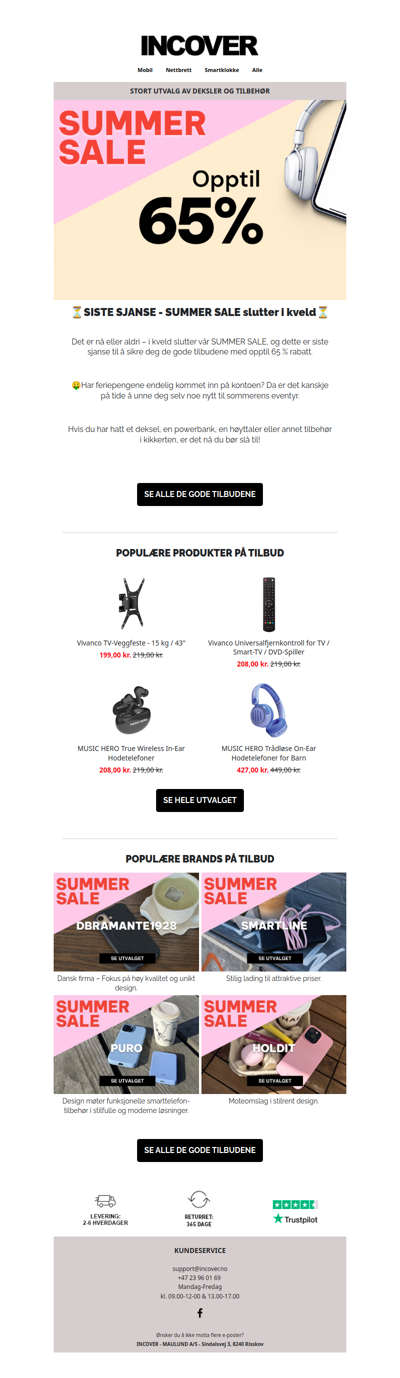 Final call - SUMMER SALE slutter i dag ☀️