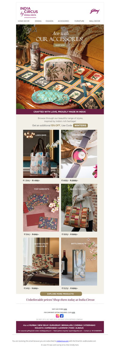 Hey , Refined Style, Added Value — Enjoy 15% Off More!