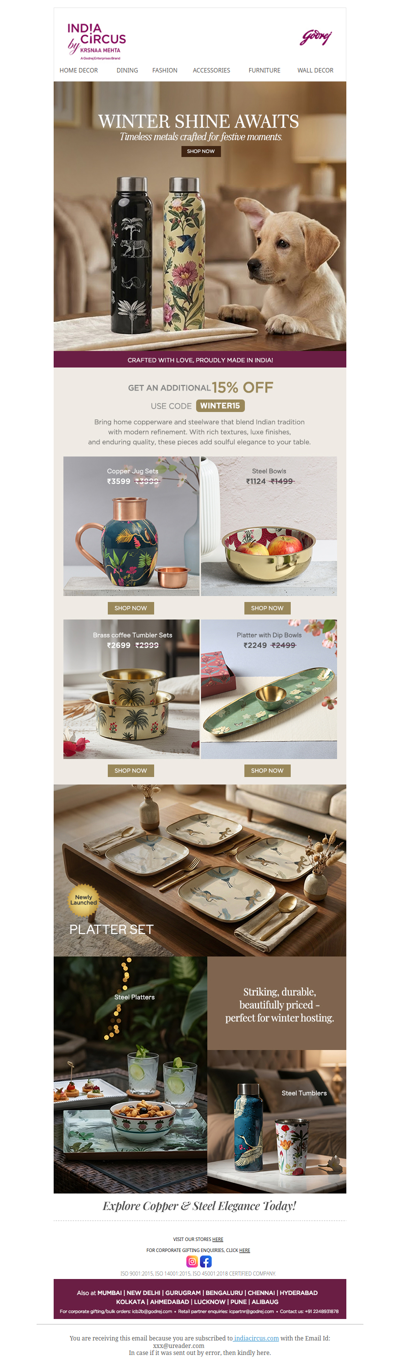 Hey , A Warm Winter Glow with Copper & Steel ✨🔥