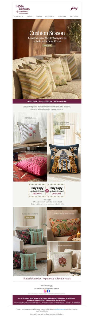 Hey , Cushion Season! Grab your favourites today ✨