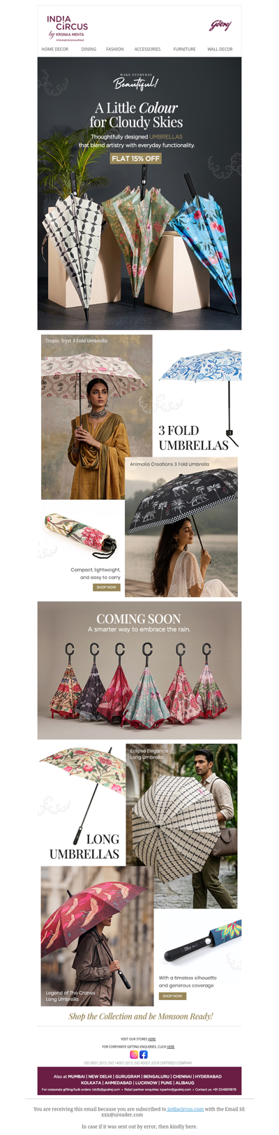 Hey , Meet the India Circus Umbrella Collection ☔