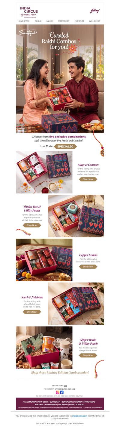 Hey , Curated Rakhi Combos for your Favourite Sibling 💖💅🏼🌸