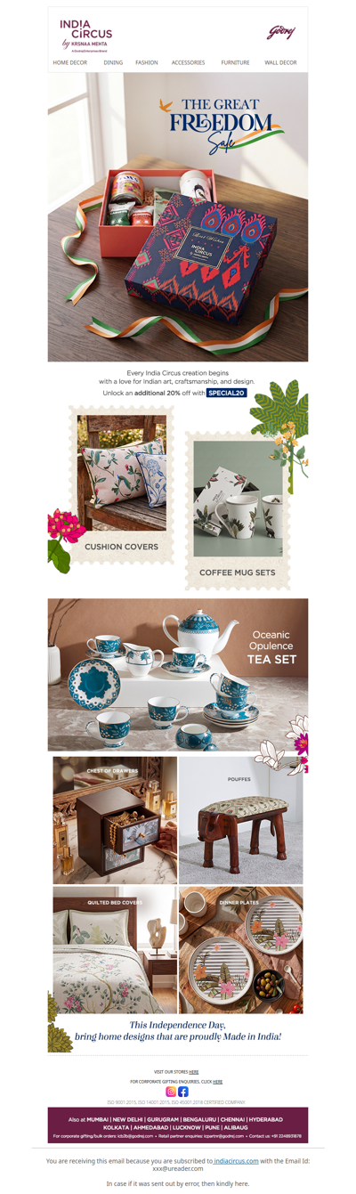 Hey , Independence Day offer! ❤️ Get an Additional 20% OFF