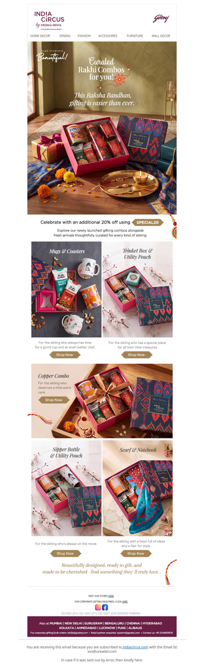 Hey , Rakhi Gifting Made Easy! 💖 Additional 20% OFF!