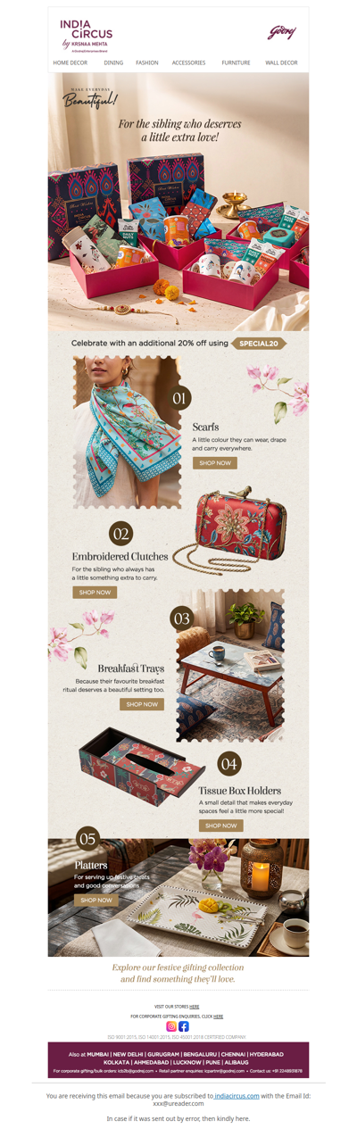 Hey , Rakshabandhan is just a week away! Shop Now ❤️