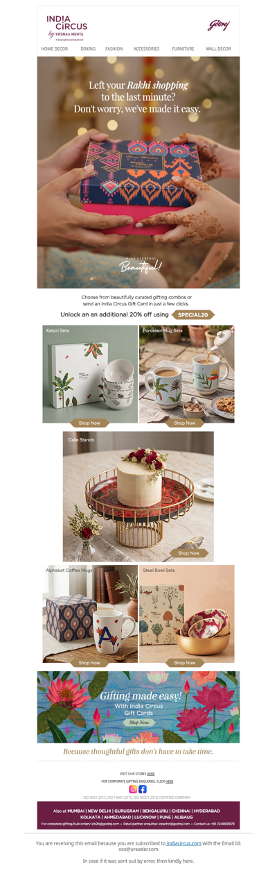 Hey , Running Late? We've Got the Perfect Rakhi Gift