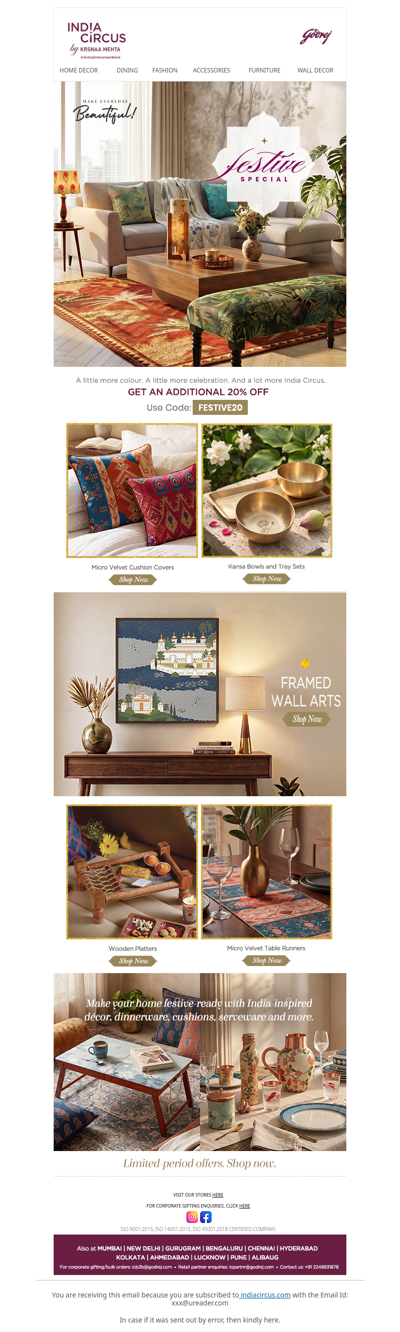 Hey , The Festive Sale starts! Explore now!