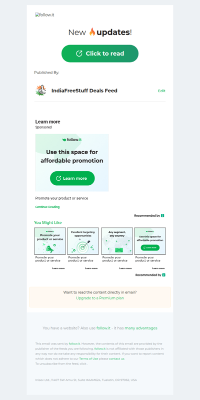IndiaFreeStuff Deals Feed - new message