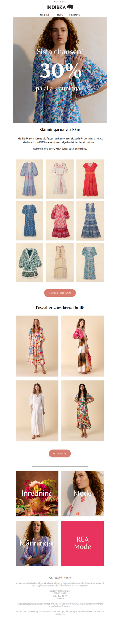 Sista chansen! 30% på klänningar & tunikor