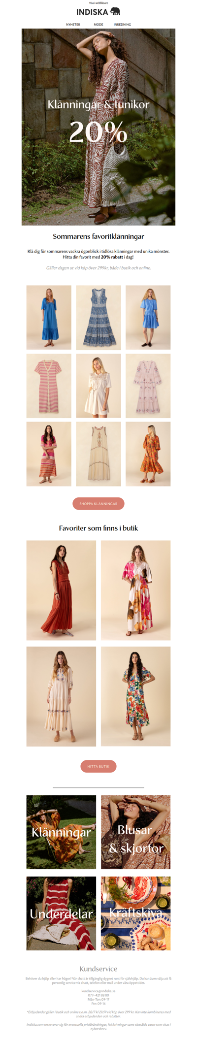 Sista chansen! 20% på klänningar & tunikor 🌸