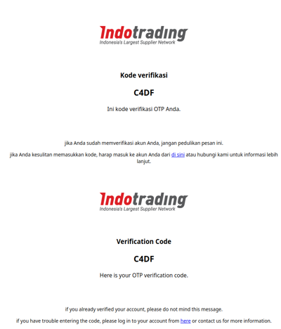 Indotrading One-Time Password